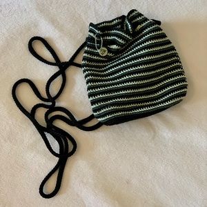 Small striped mini backpack from The Sak early 90s